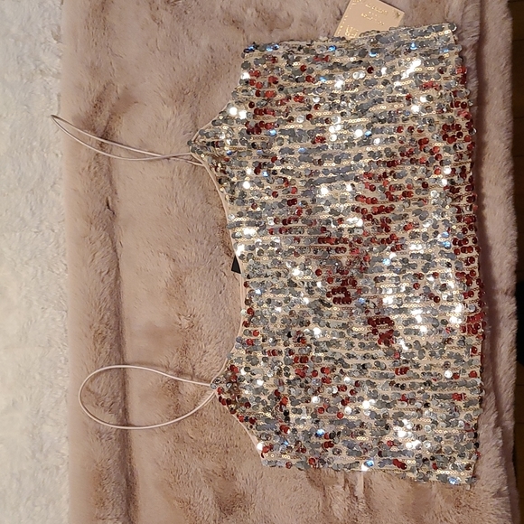 Sequin Top/Cami/ Knit Top/Holiday - Picture 3 of 4